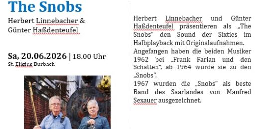 Plakat für den Burbacher Musiksommer. Zu sehen sind zwei Musiker. (c) Heike Gebelein Plakat für den Burbacher Musiksommer. Zu sehen sind zwei Musiker.